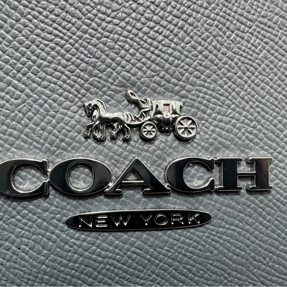 COACH Brynn Flap Crossbody Bag Gray with Snake Strap - Picture 10 of 15